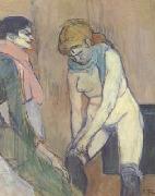 Henri de toulouse-lautrec Woman Pulling up her stocking (san22) Sweden oil painting artist